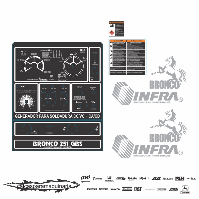 JUEGO DE CALCAS DE RESTAURACION PARA INFRA BRONCO 251GBS