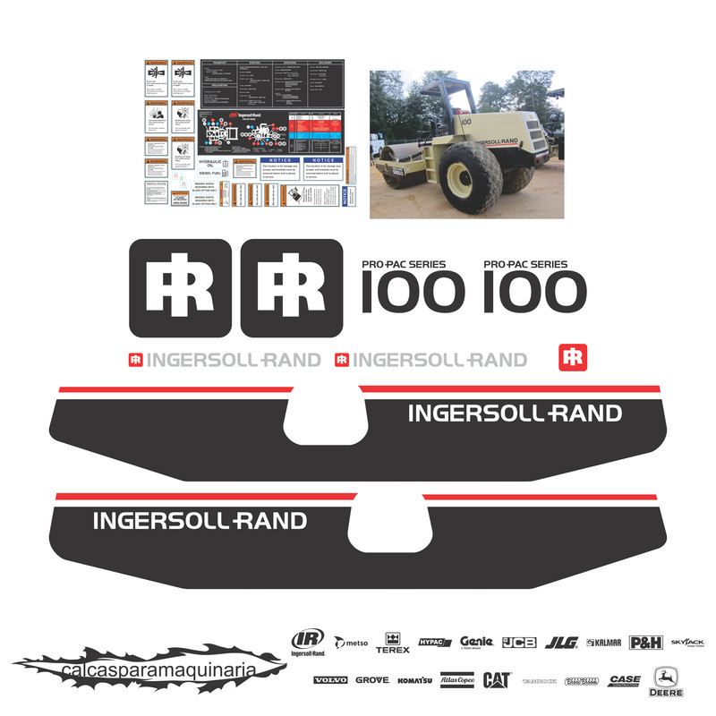 JUEGO DE CALCAS DE RESTAURACION PARA INGERSOLL RAND 100PROPAC