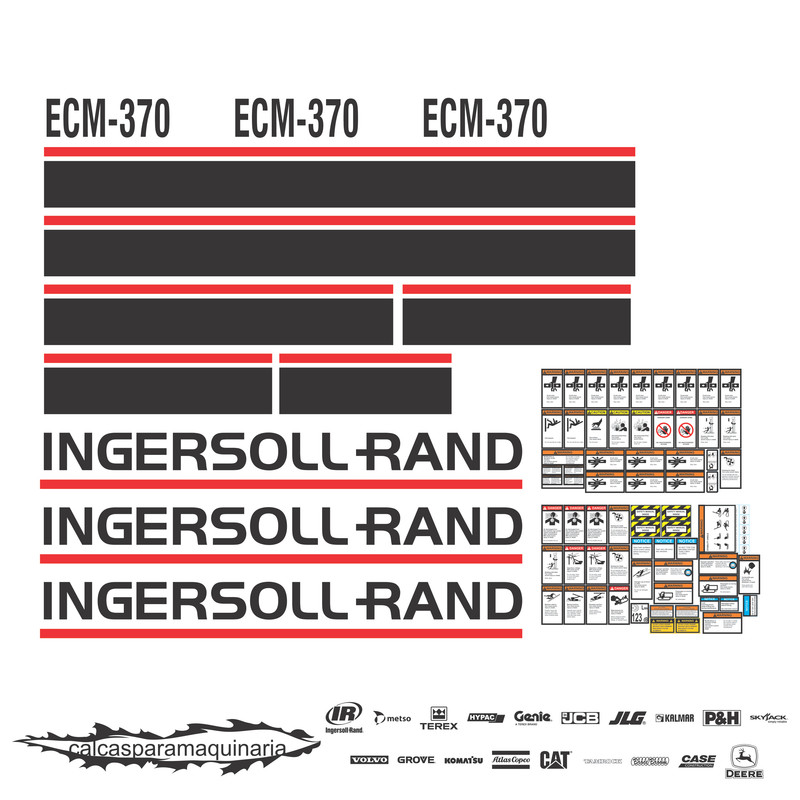 JUEGO DE CALCAS DE RESTAURACION PARA INGERSOLL RAND ECM370