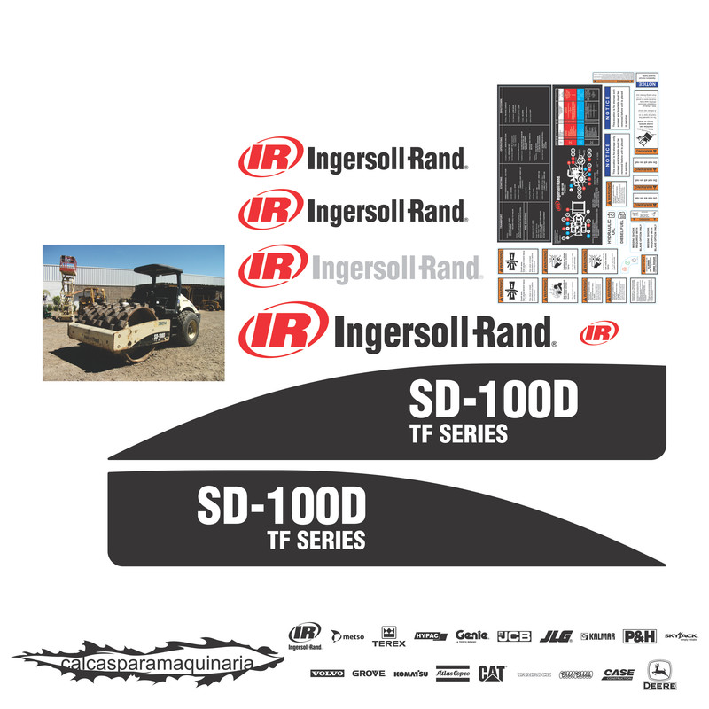 JUEGO DE CALCAS DE RESTAURACION PARA INGERSOLL RAND SD100D
