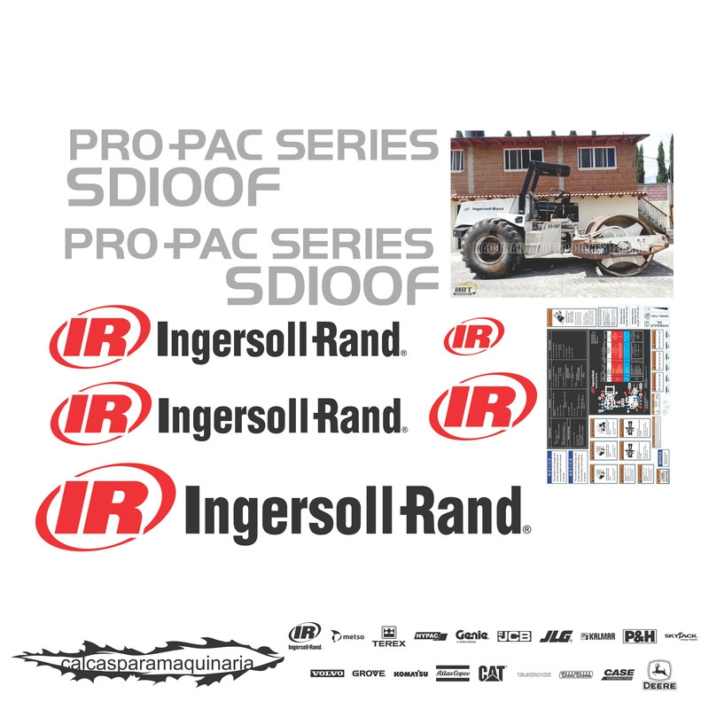 JUEGO DE CALCAS DE RESTAURACION PARA INGERSOLL RAND SD100DPROPAC