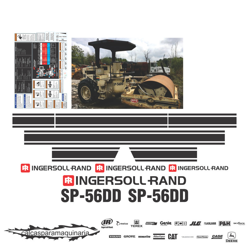 JUEGO DE CALCAS DE RESTAURACION PARA INGERSOLL RAND SP56DD