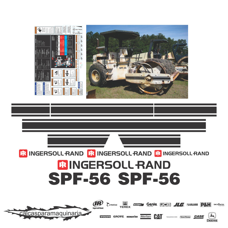 JUEGO DE CALCAS DE RESTAURACION PARA INGERSOLL RAND SPF56