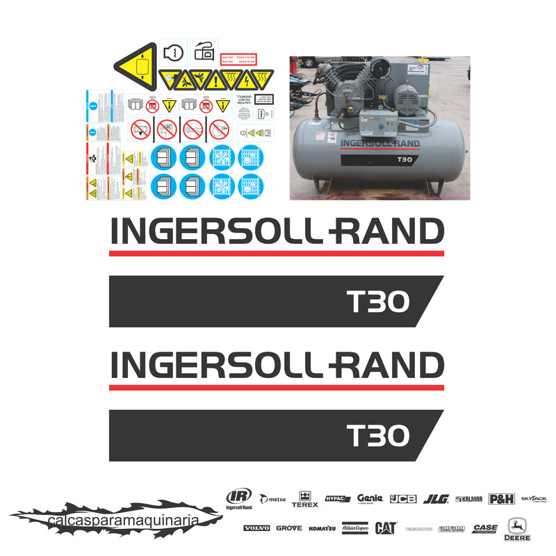 JUEGO DE CALCAS DE RESTAURACION PARA INGERSOLL RAND T30