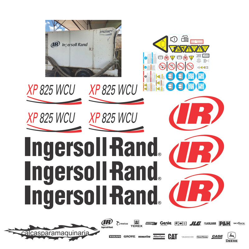 JUEGO DE CALCAS DE RESTAURACION PARA INGERSOLL RAND XP825WCU