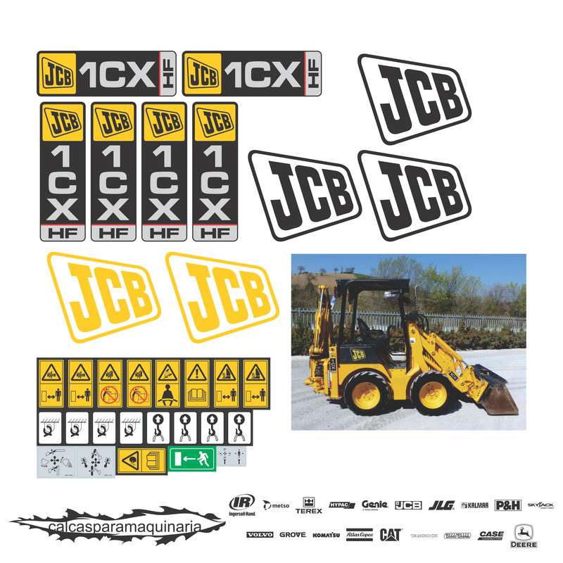JUEGO DE CALCAS DE RESTAURACION PARA JCB 1CX VJO