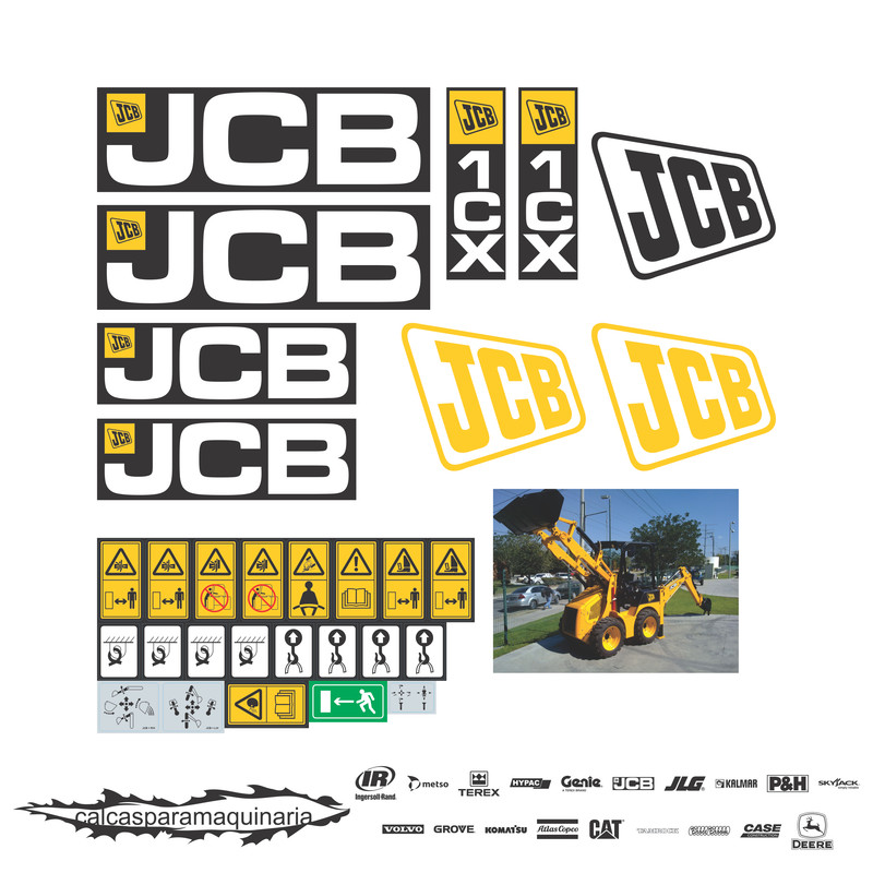 JUEGO DE CALCAS DE RESTAURACION PARA JCB 1CX NVO