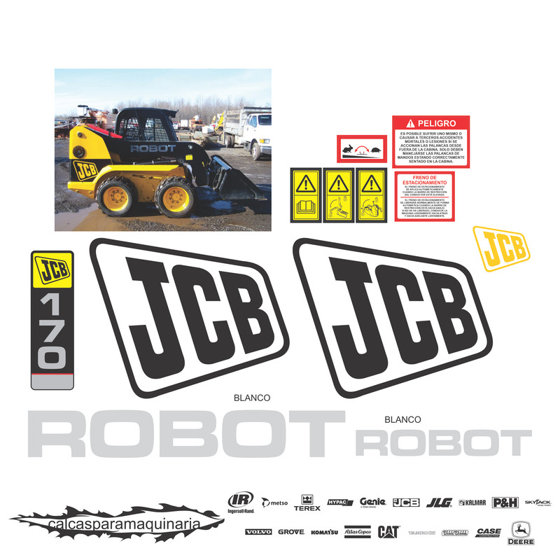 JUEGO DE CALCAS DE RESTAURACION PARA JCB 170 ROBOT