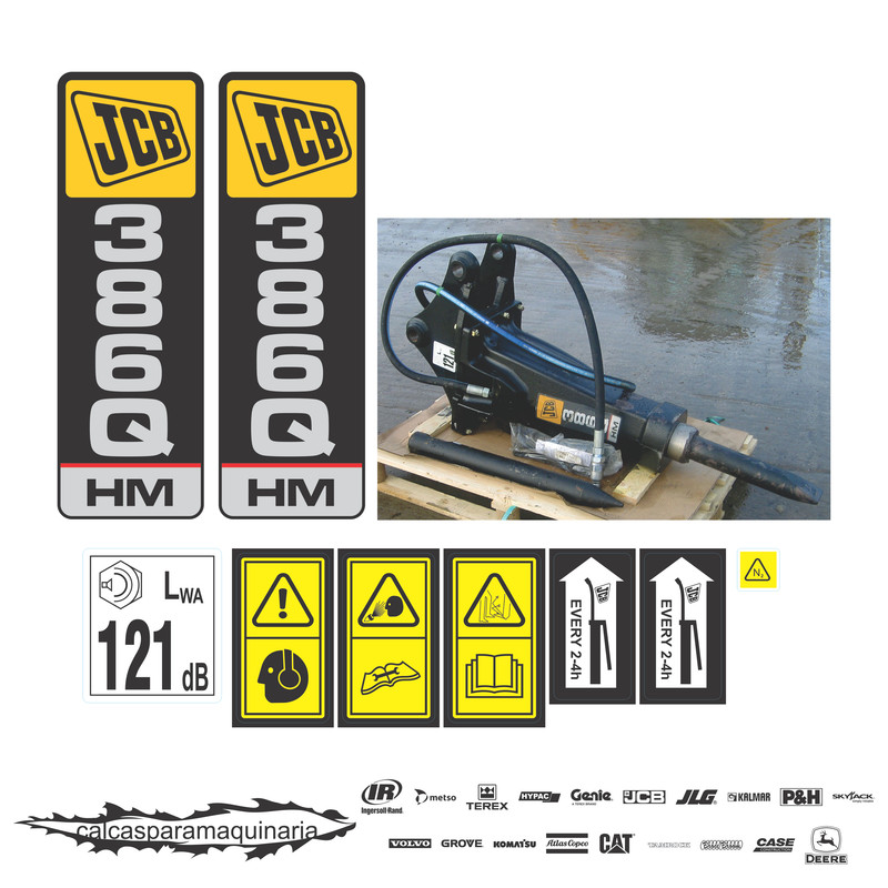 JUEGO DE CALCAS DE RESTAURACION PARA JCB 386Q