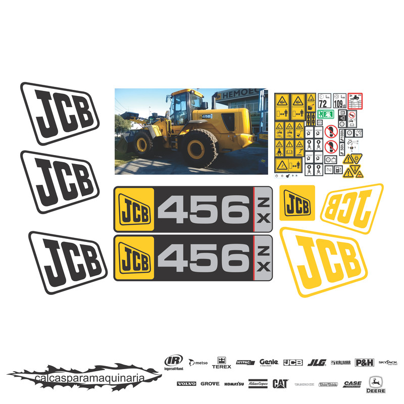 JUEGO DE CALCAS DE RESTAURACION PARA JCB 456ZX