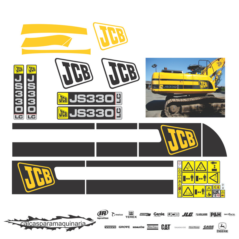 JUEGO DE CALCAS DE RESTAURACION PARA JCB JS330LCPLUSSC VJO