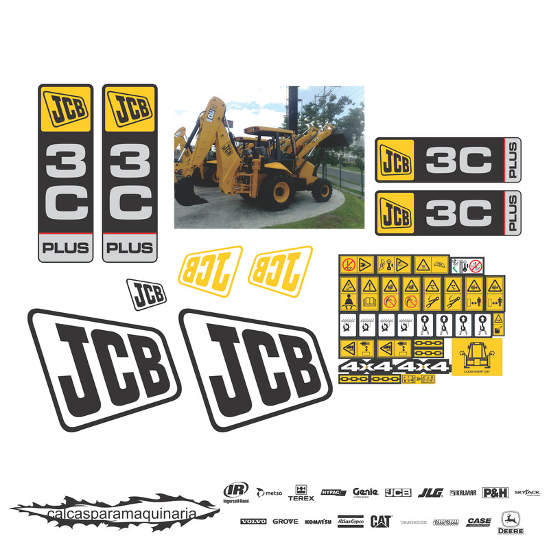 JUEGO DE CALCAS DE RESTAURACION PARA JCB 3CPLUS VJO