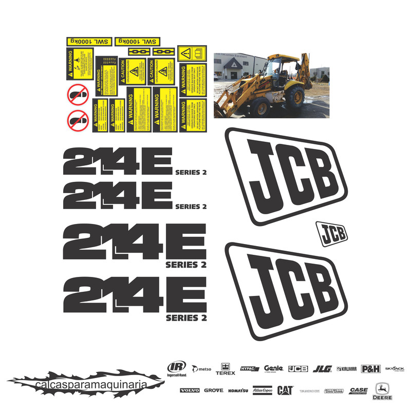 JUEGO DE CALCAS DE RESTAURACION PARA JCB 214E SERIE2
