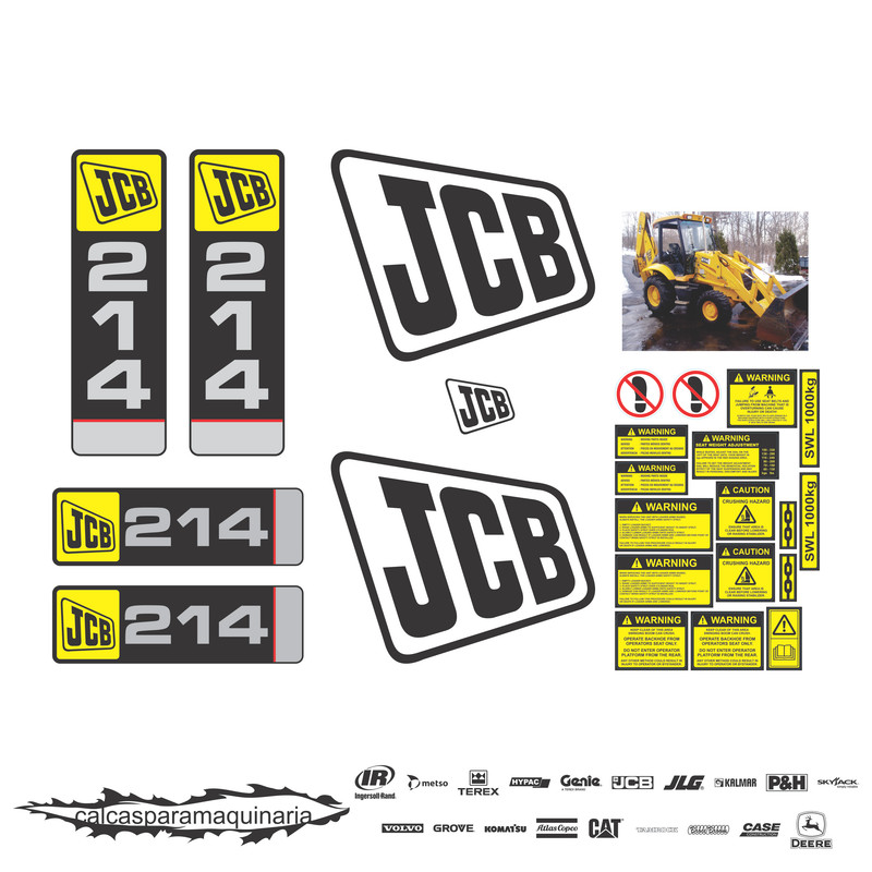 JUEGO DE CALCAS DE RESTAURACION PARA JCB 214
