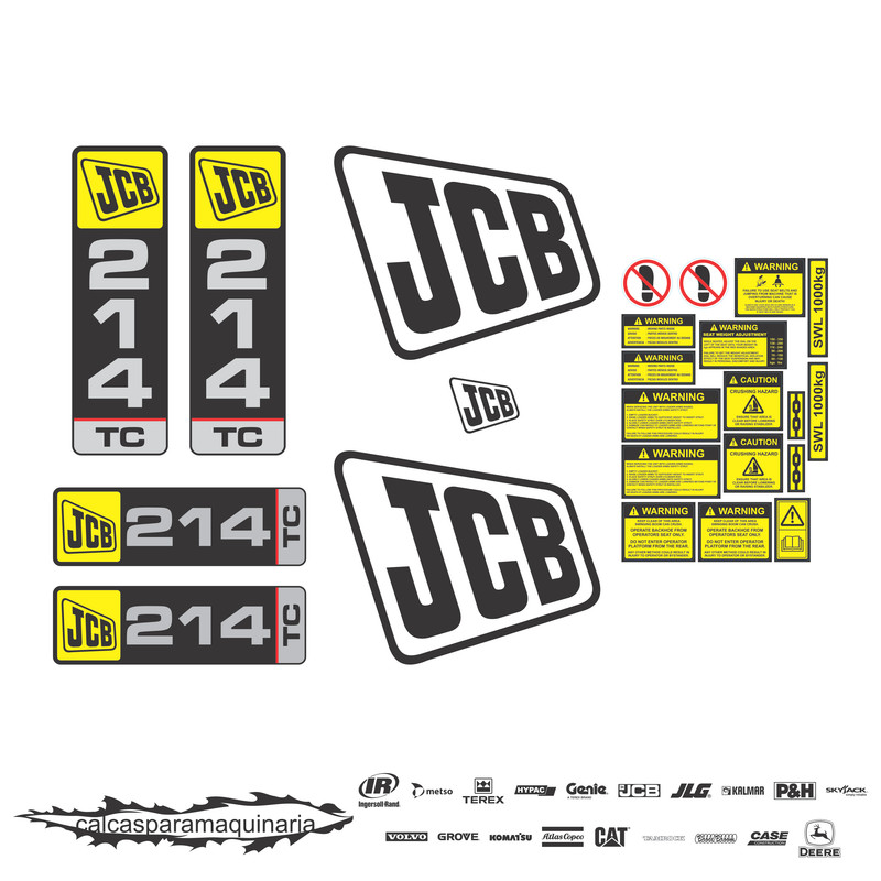 JUEGO DE CALCAS DE RESTAURACION PARA JCB 214TC