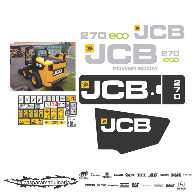 JUEGO DE CALCAS DE RESTAURACION PARA JCB 270ECO