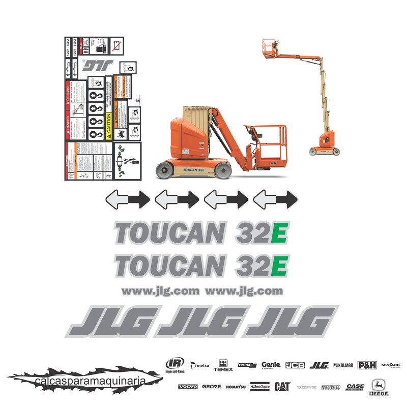 JUEGO DE CALCAS DE RESTAURACION PARA JLG 32E TOUCAN