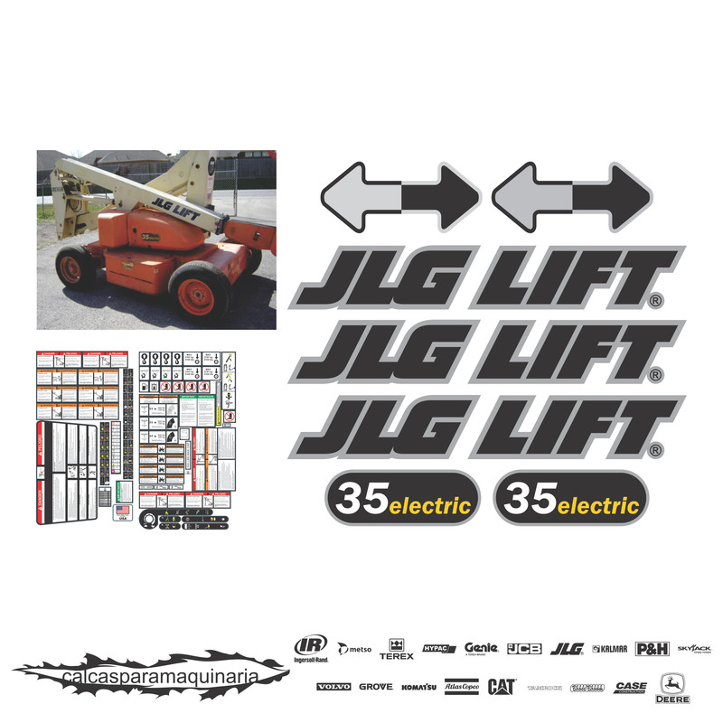JUEGO DE CALCAS DE RESTAURACION PARA JLG 35 ELECTRICA