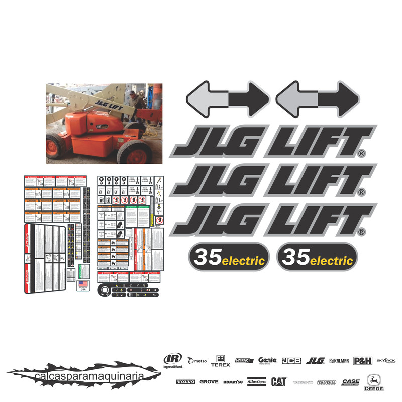 JUEGO DE CALCAS DE RESTAURACION PARA JLG N35 ELECTRICA