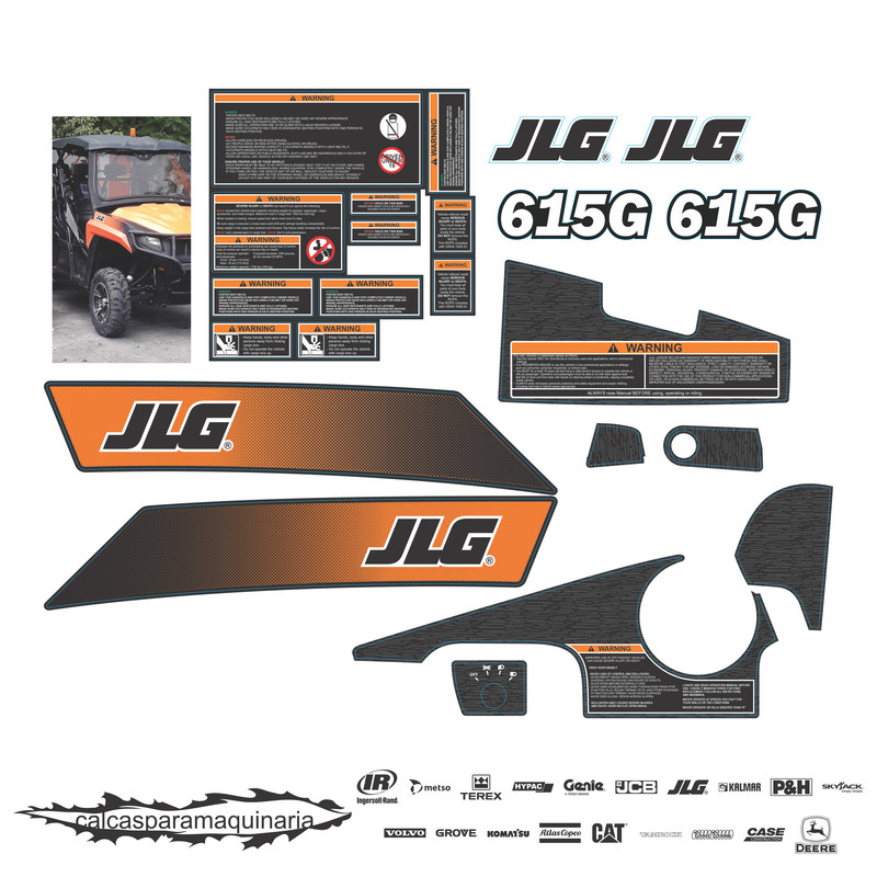 JUEGO DE CALCAS DE RESTAURACION PARA JLG 615G VEHICULO