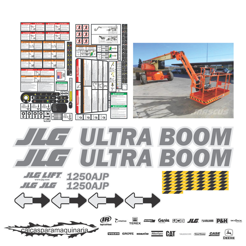 JUEGO DE CALCAS DE RESTAURACION PARA JLG 1250AJP