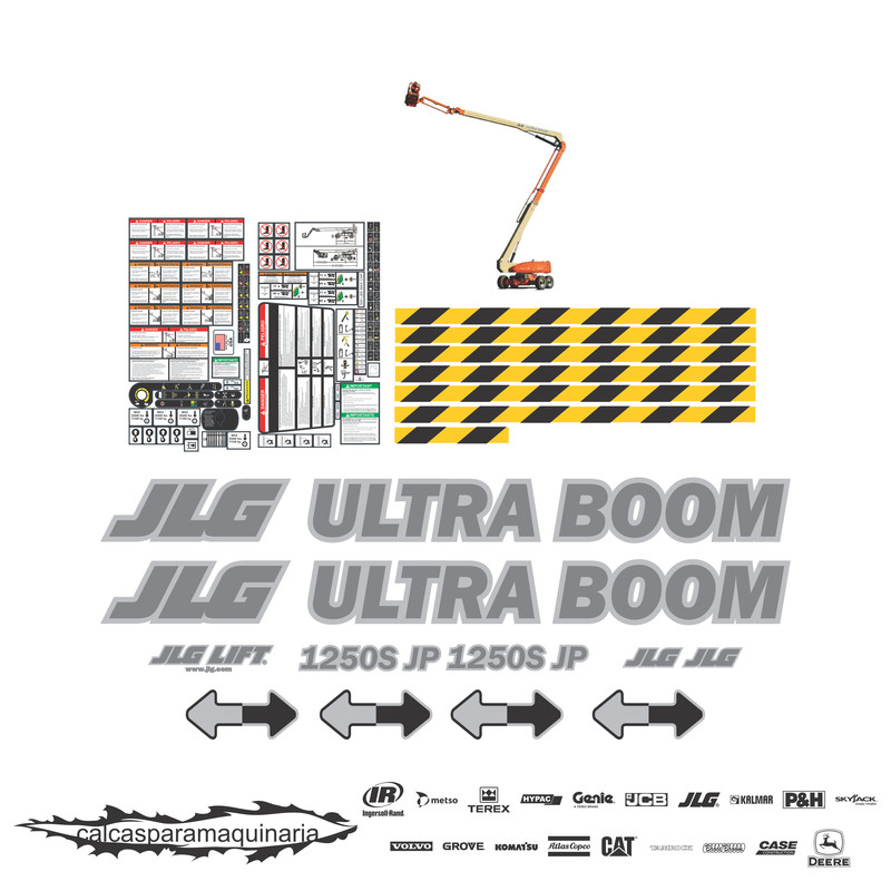 JUEGO DE CALCAS DE RESTAURACION PARA JLG 1250SJP
