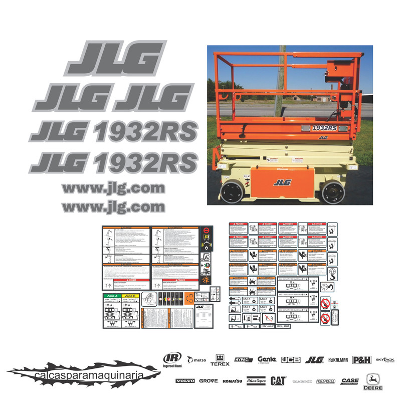 JUEGO DE CALCAS DE RESTAURACION PARA JLG 1932RS