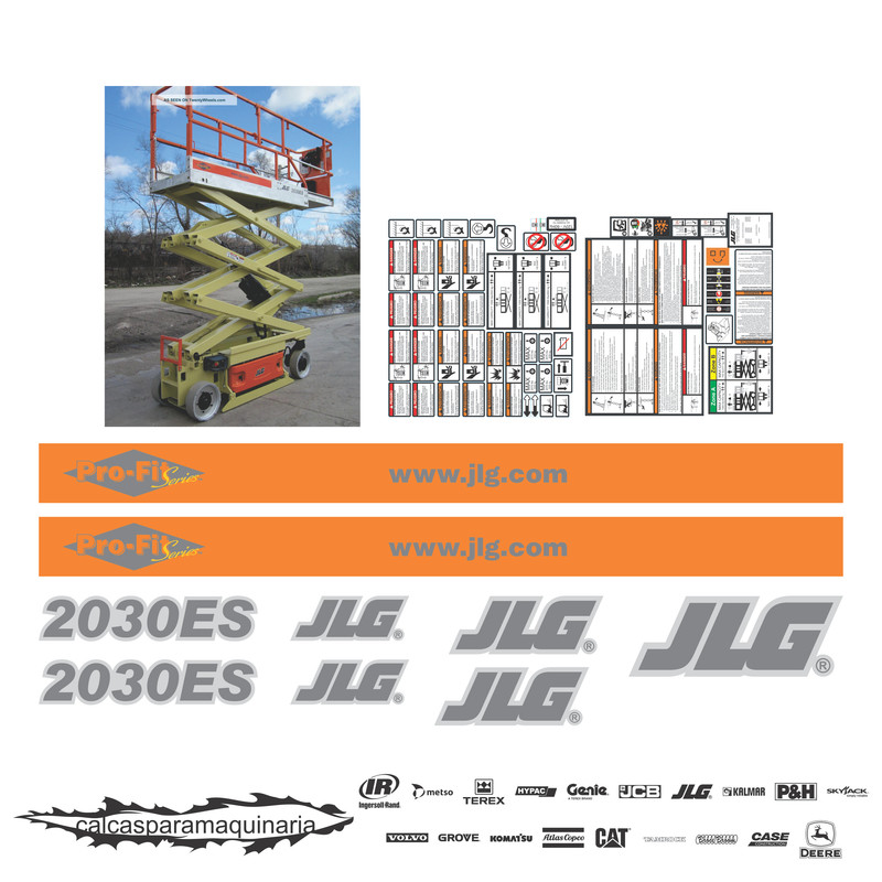 JUEGO DE CALCAS DE RESTAURACION PARA JLG 2030ES