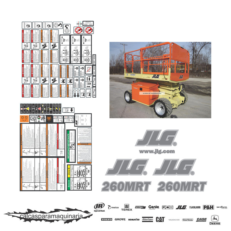 JUEGO DE CALCAS DE RESTAURACION PARA JLG 260MRT