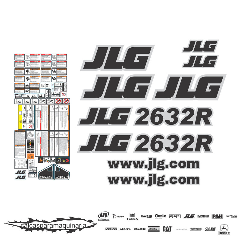 JUEGO DE CALCAS DE RESTAURACION PARA JLG R2632 NVO