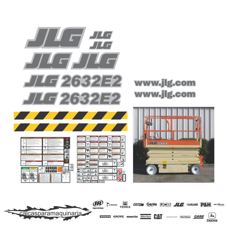 JUEGO DE CALCAS DE RESTAURACION PARA JLG 2632E2