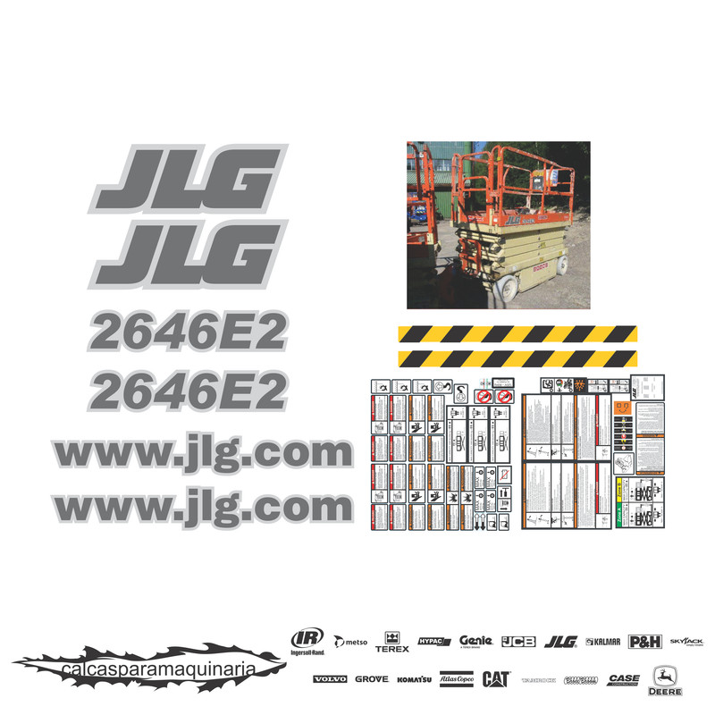 JUEGO DE CALCAS DE RESTAURACION PARA JLG 2646E2