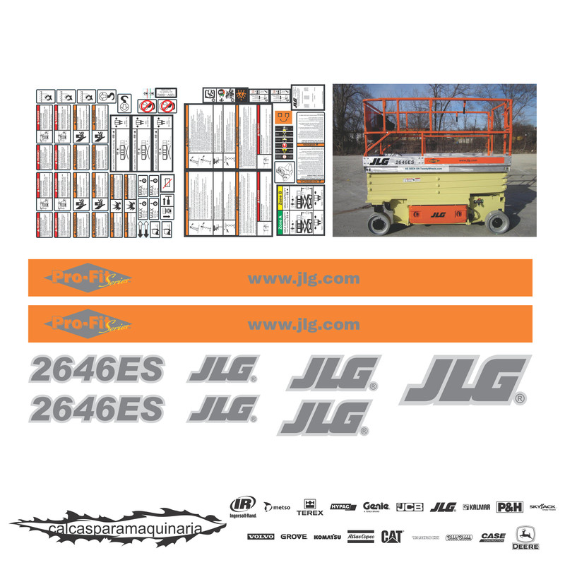 JUEGO DE CALCAS DE RESTAURACION PARA JLG 2646ES