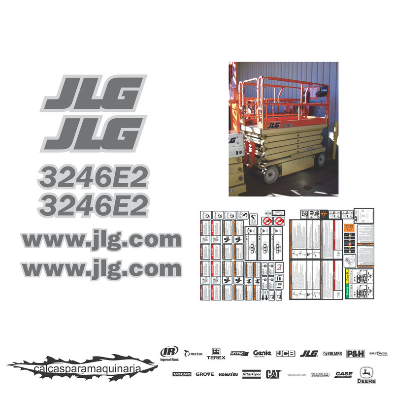 JUEGO DE CALCAS DE RESTAURACION PARA JLG 3246E2