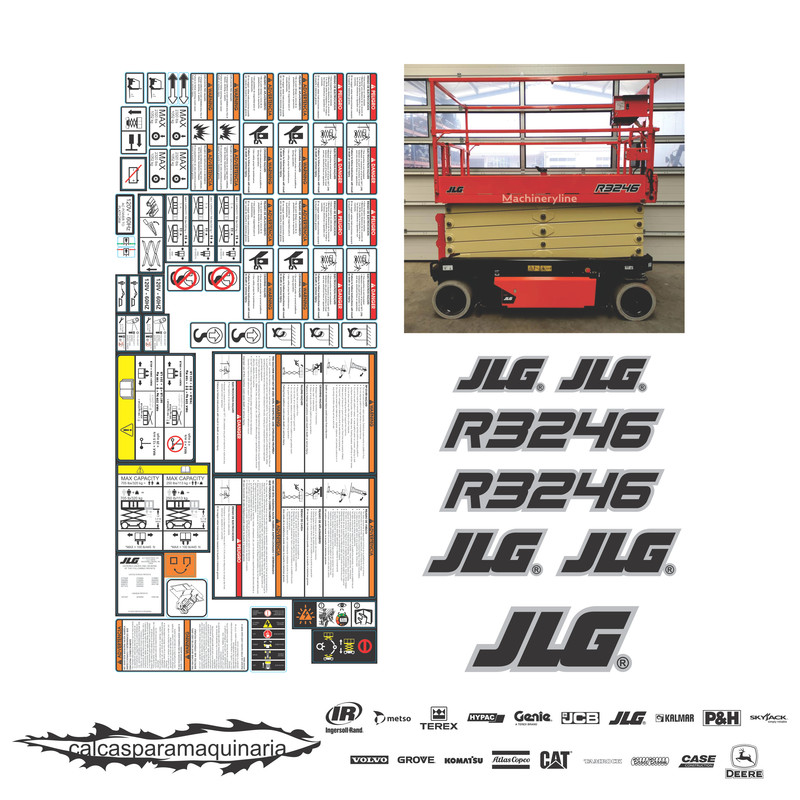 JUEGO DE CALCAS DE RESTAURACION PARA JLG R3246  NVO