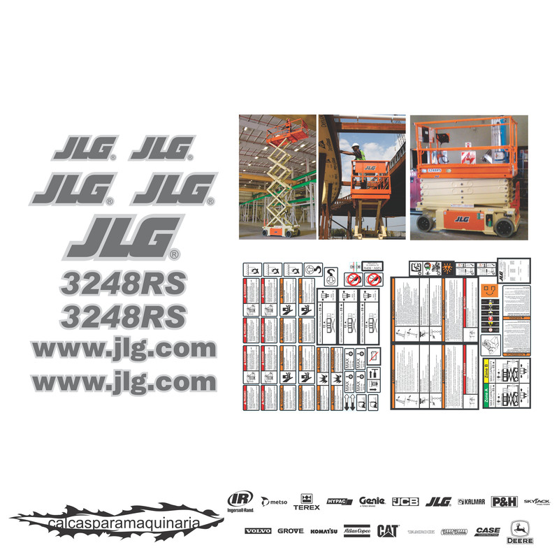 JUEGO DE CALCAS DE RESTAURACION PARA JLG 3248RS 