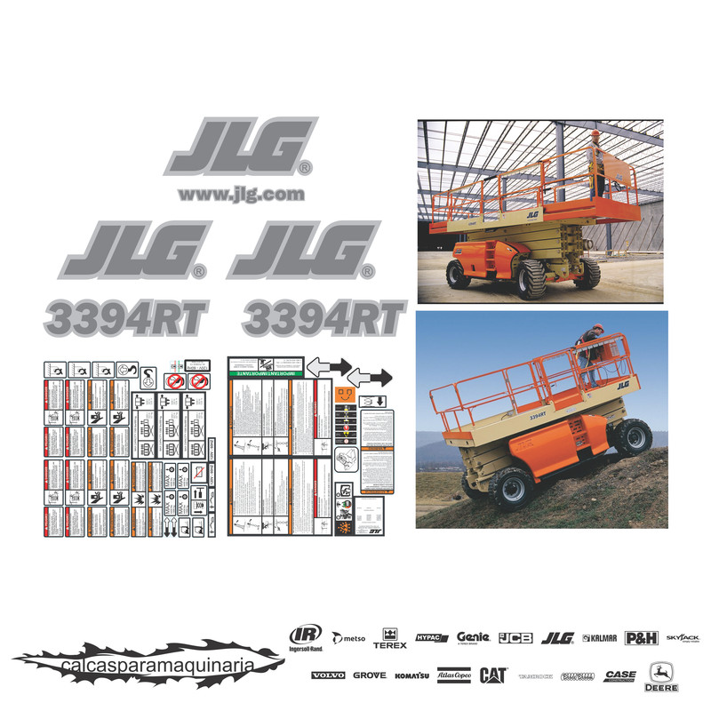 JUEGO DE CALCAS DE RESTAURACION PARA JLG 3394RT