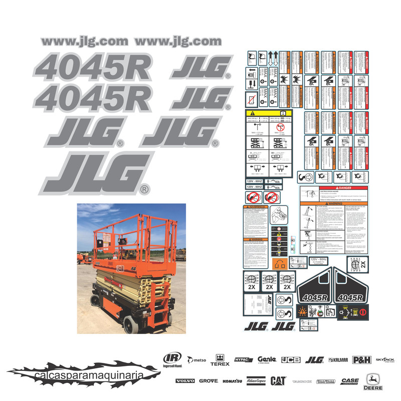 JUEGO DE CALCAS DE RESTAURACION PARA JLG 4045R