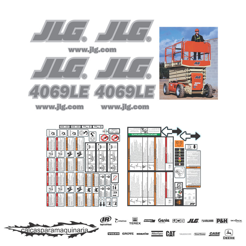 JUEGO DE CALCAS DE RESTAURACION PARA JLG 4069LE