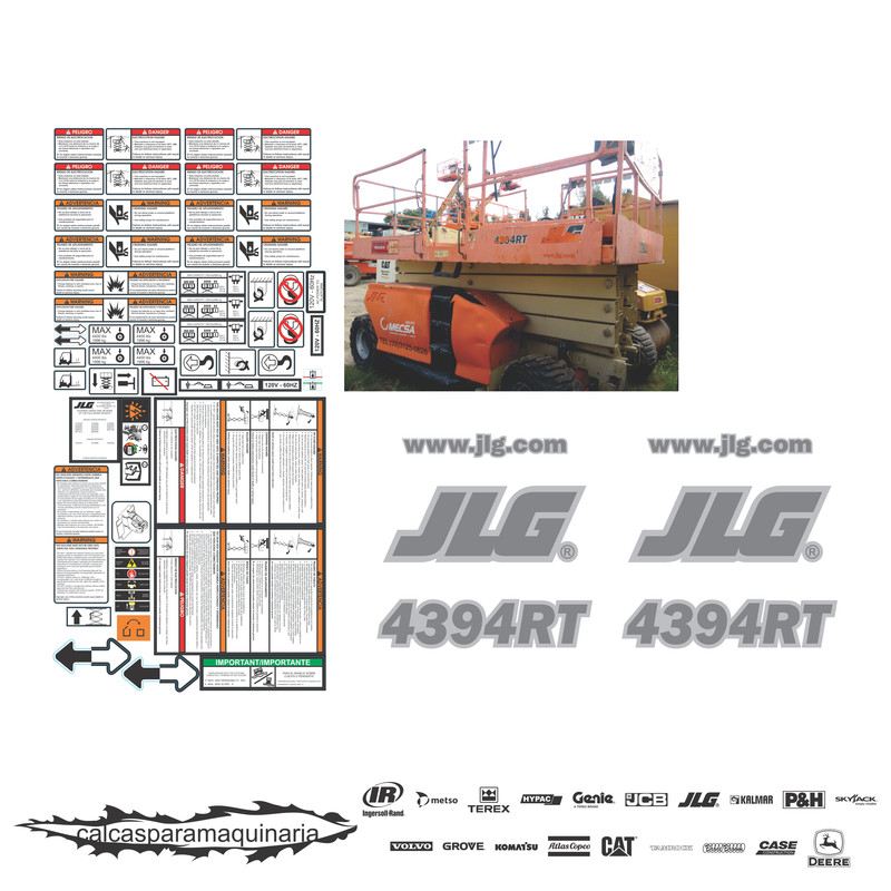 JUEGO DE CALCAS DE RESTAURACION PARA JLG 4394RT