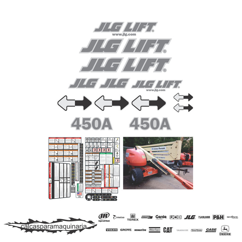 JUEGO DE CALCAS DE RESTAURACION PARA JLG 450A