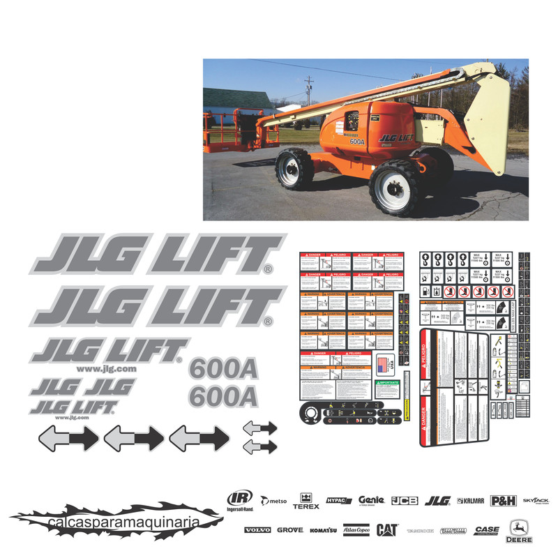 JUEGO DE CALCAS DE RESTAURACION PARA JLG 600A