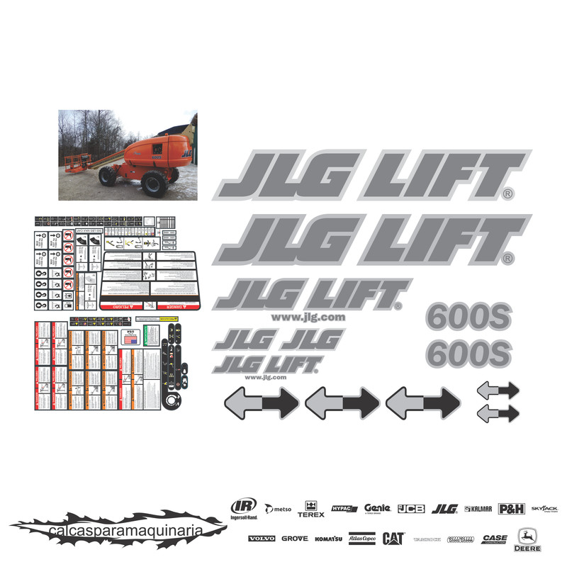 JUEGO DE CALCAS DE RESTAURACION PARA JLG 600S