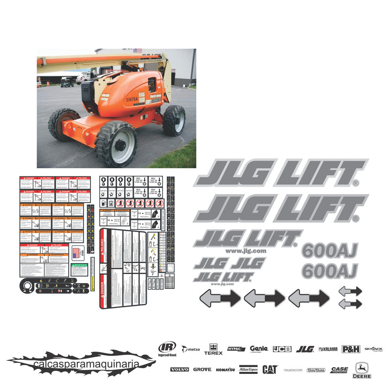 JUEGO DE CALCAS DE RESTAURACION PARA JLG 660AJ