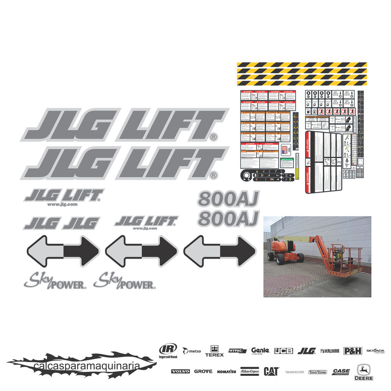 JUEGO DE CALCAS DE RESTAURACION PARA JLG 800AJ