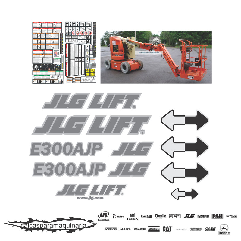 JUEGO DE CALCAS DE RESTAURACION PARA JLG E300AJP
