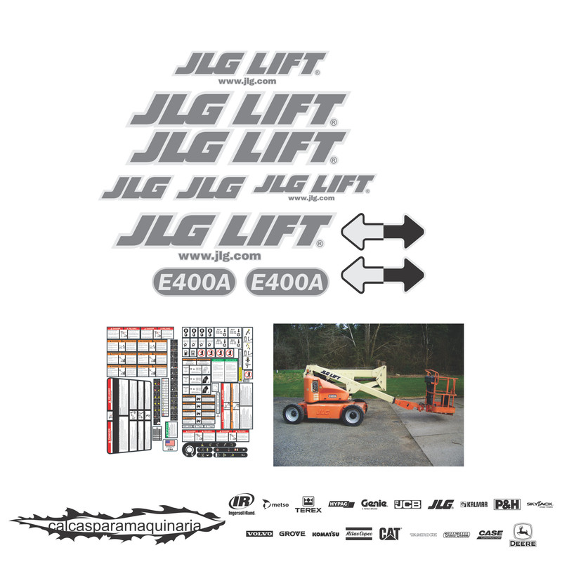 JUEGO DE CALCAS DE RESTAURACION PARA JLG E400A