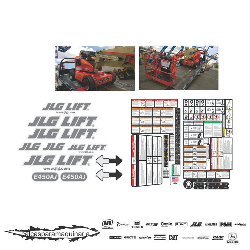 JUEGO DE CALCAS DE RESTAURACION PARA JLG E450AJ