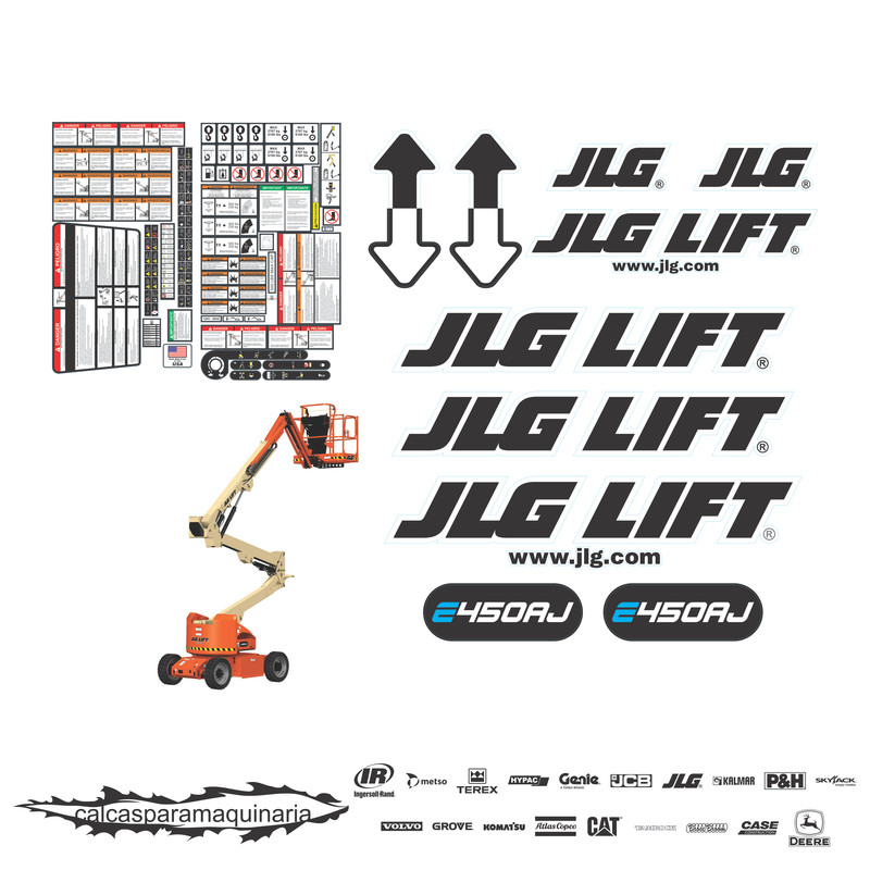 JUEGO DE CALCAS DE RESTAURACION PARA JLG E450AJ  NVO