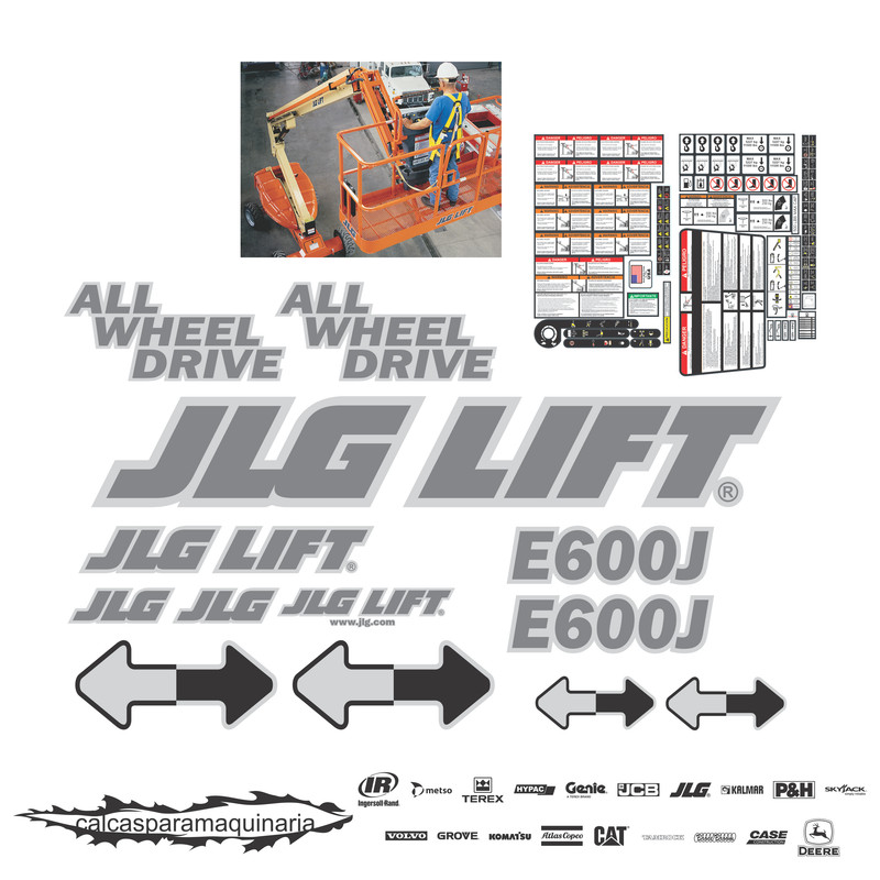 JUEGO DE CALCAS DE RESTAURACION PARA JLG E600J